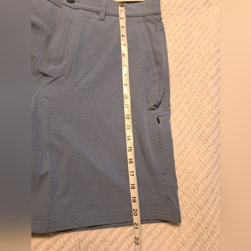 Mens Hurley Trek Hybrid Shorts Blue 20" Length Size 36 - Picture 13 of 13
